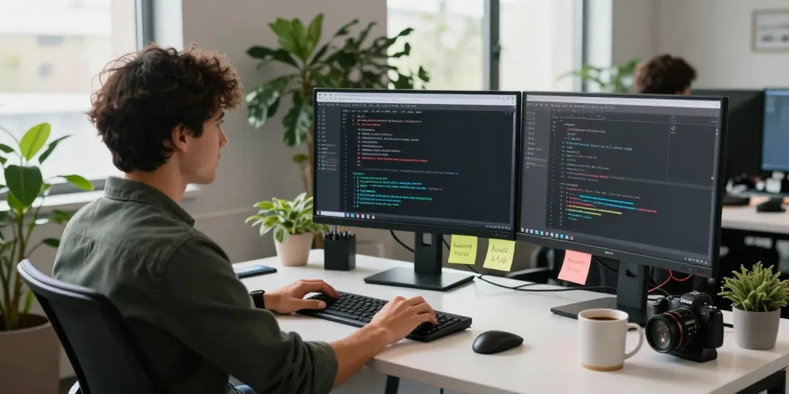Kobold AI interaction in a modern tech workspace, showcasing intelligent conversation and coding.