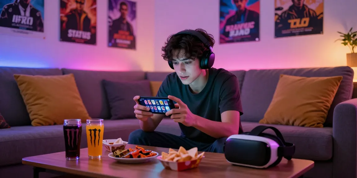 Experience the engaging dynamics of the Status app in a cozy gaming scene.